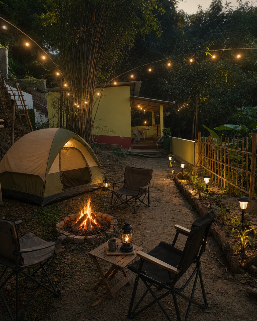 KK Homes glamping and boutique outdoor stay setup
